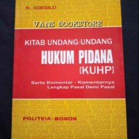 KITAB UNDANG-UNDANG HUKUM PIDANA